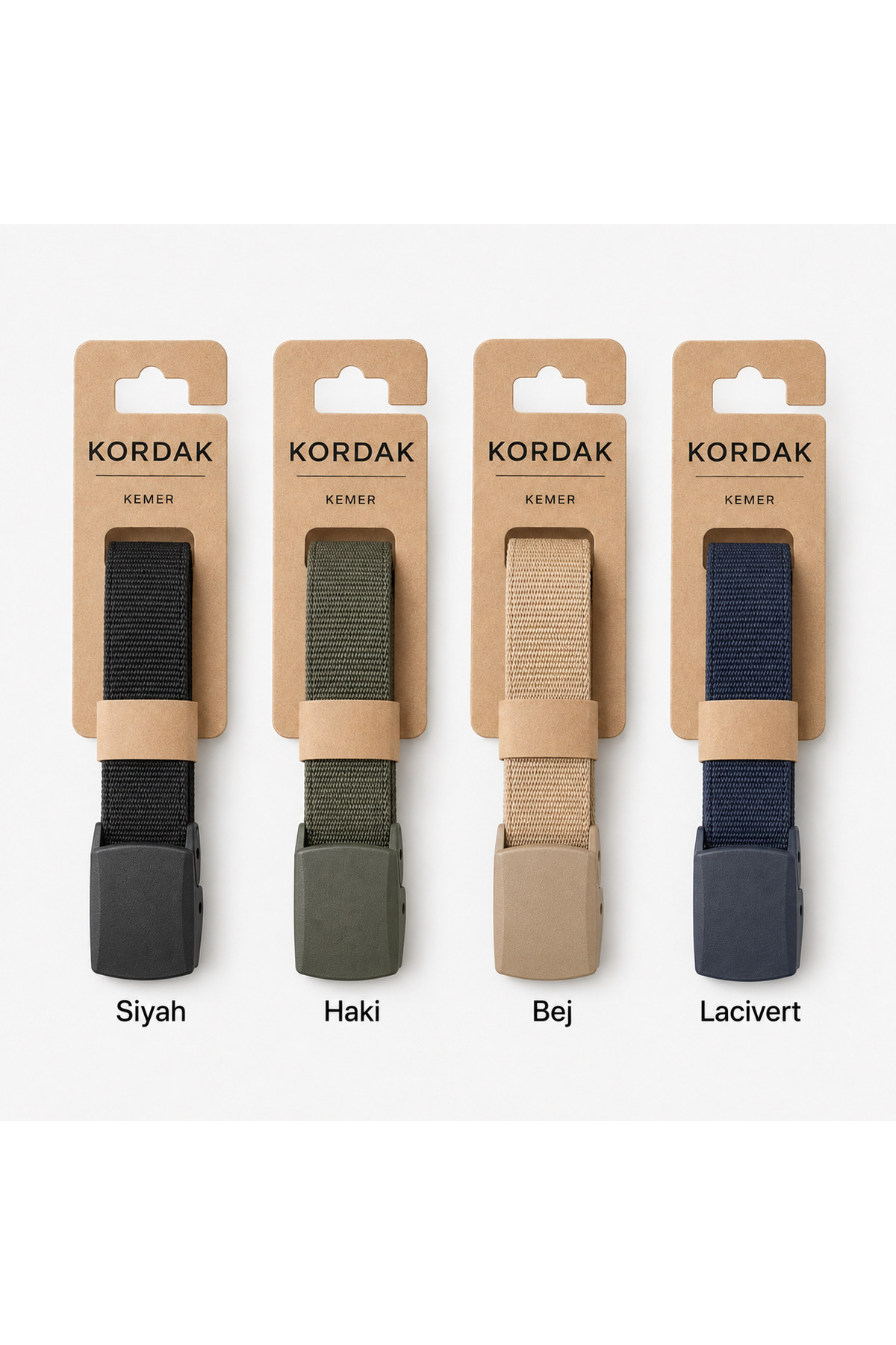 KORDAK Siyah Plastik Tokalı Kapaklı Kaymaz Kemer Palaska - Kml Model görsel 2