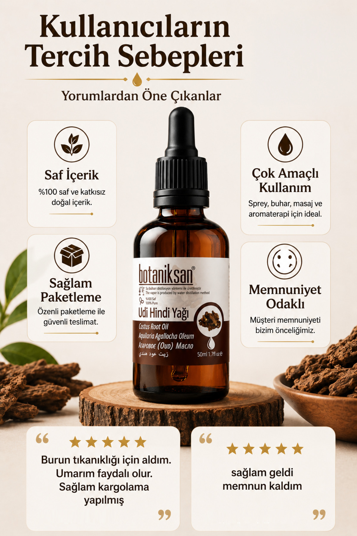Udi Hindi Yağı 50ml (kusti Bahri) Distilasyon, Saf, Doğal, Katkısız — UDİ HİNDİ YAĞI 50 ML — تصویر 6 از 8