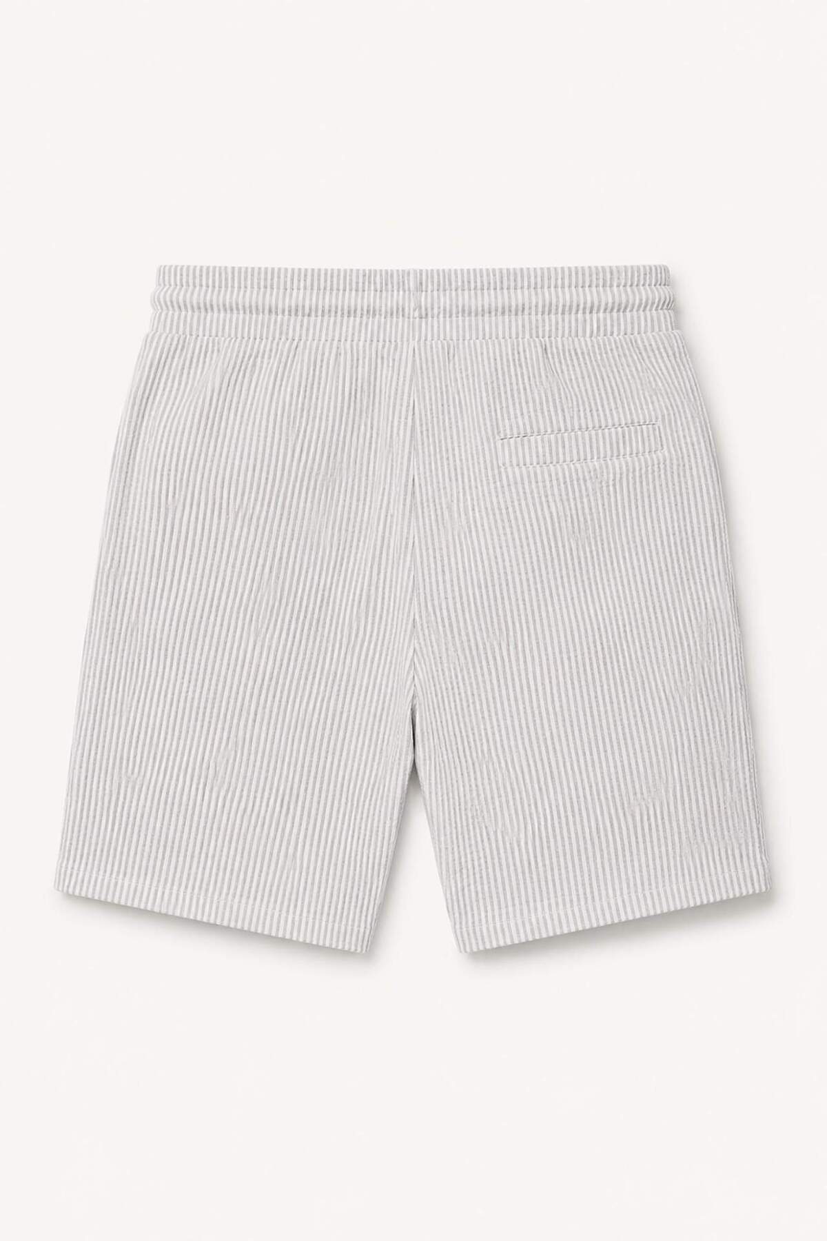 DeFacto Regular Fit Düz Paça Kırışık Dokulu Şort H5212AX26SM görsel 7