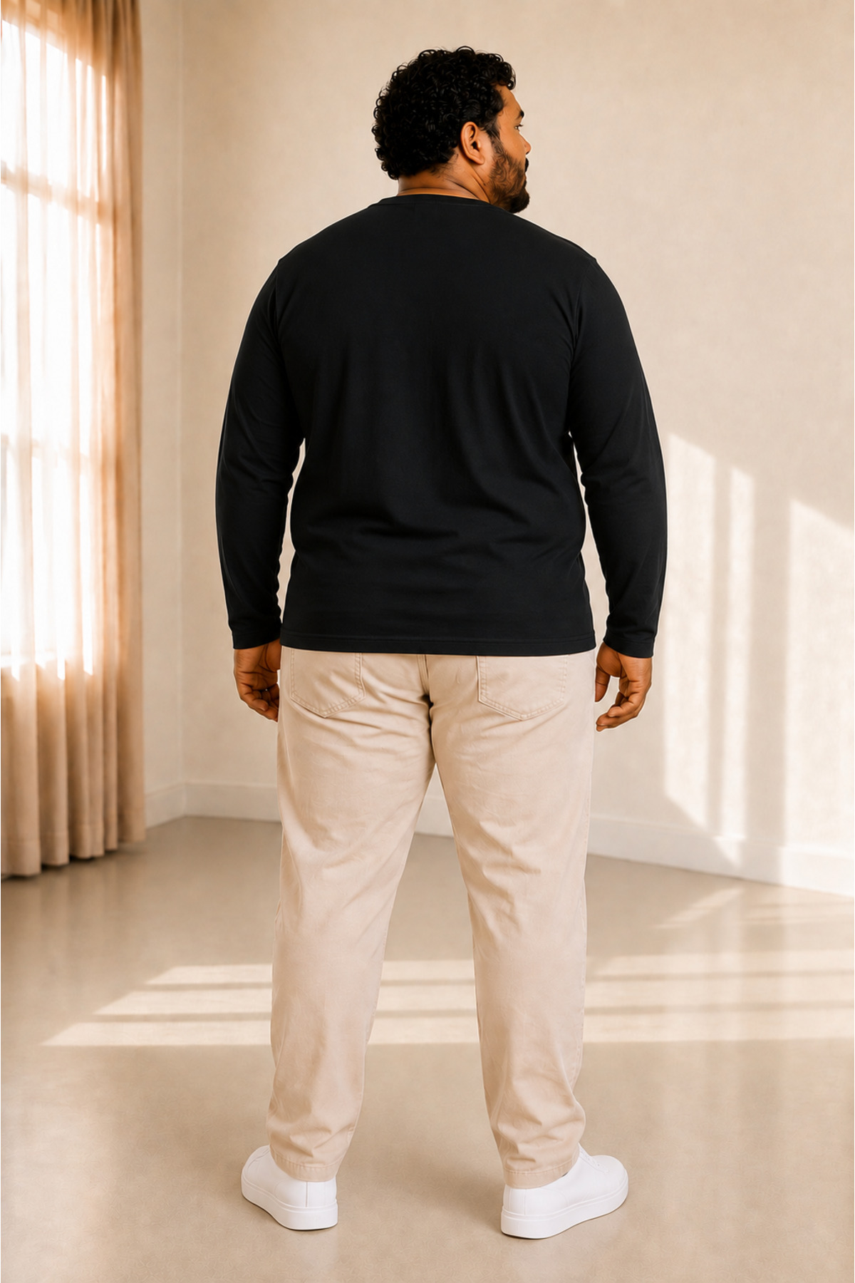 sngl tekstil Erkek Büyük Beden Oversize Uzun Kollu T-shirt 3xl 4xl 5xl 6xl 7xl 8xl 9xl görsel 3