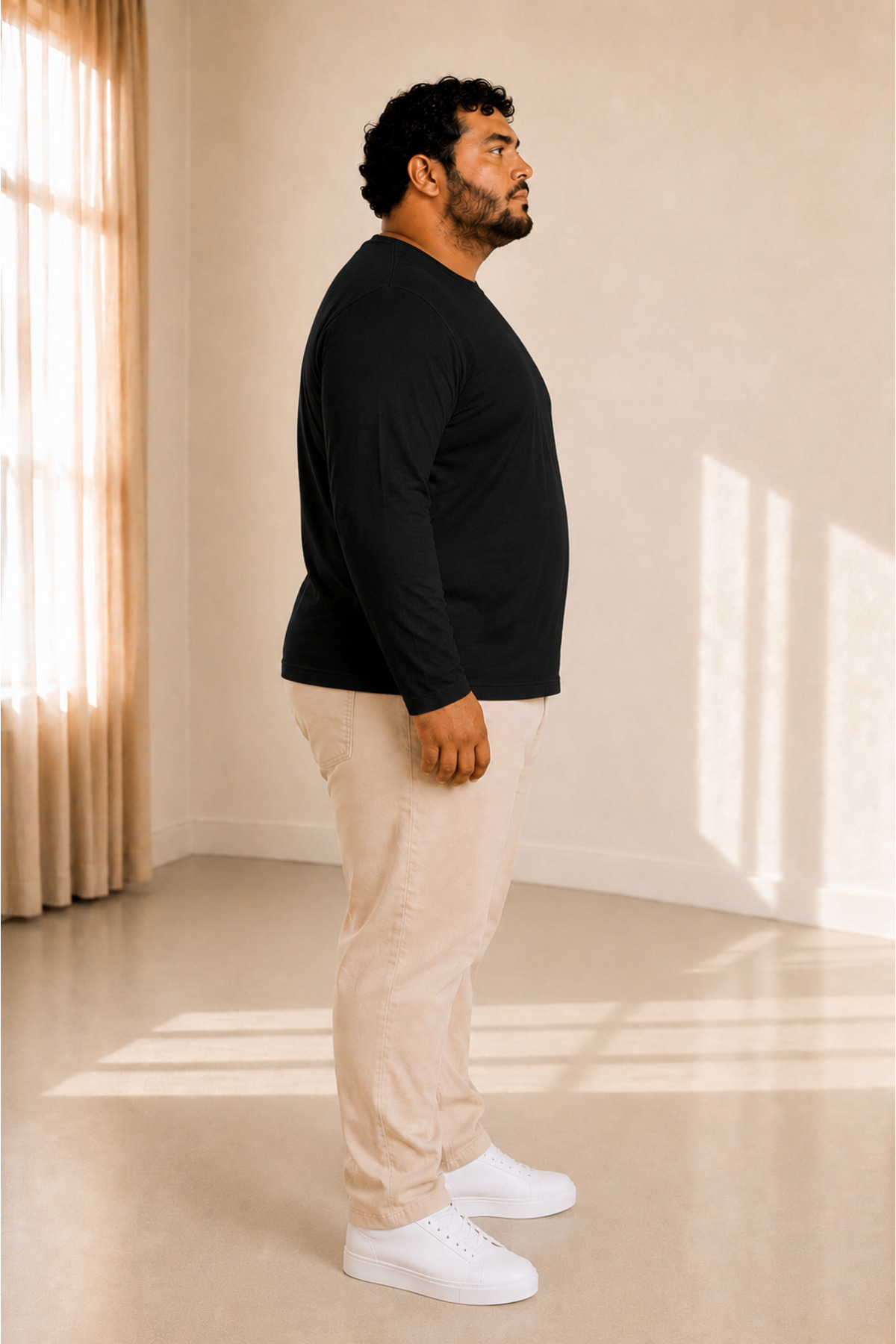 sngl tekstil Erkek Büyük Beden Oversize Uzun Kollu T-shirt 3xl 4xl 5xl 6xl 7xl 8xl 9xl görsel 2