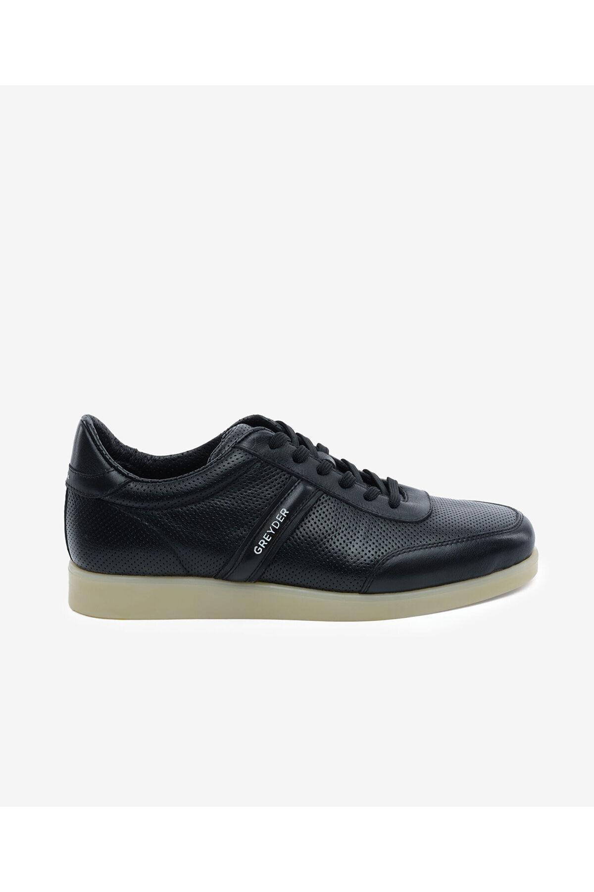 Erkek Siyah Hakiki Deri Sneaker Ayakkabı 5Y1SA18462