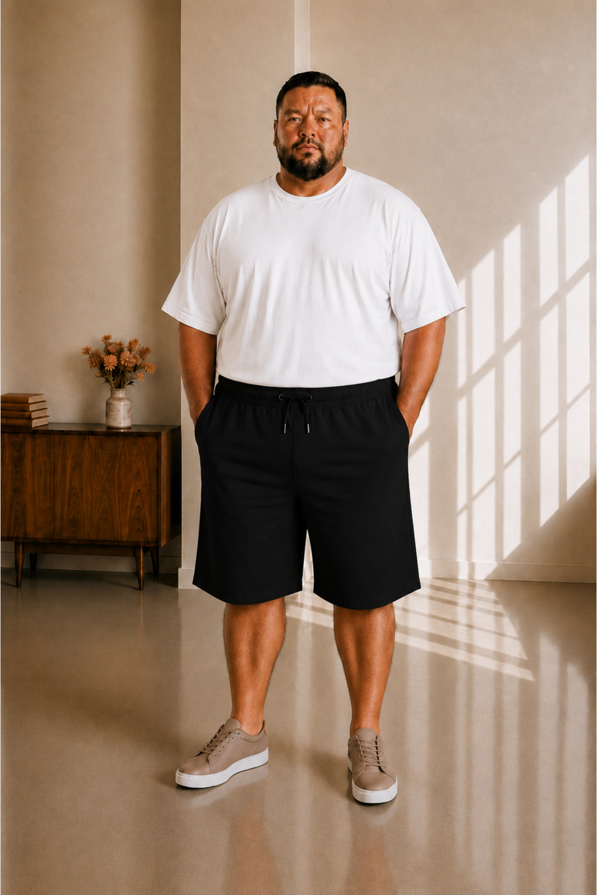 sngl tekstil Erkek Büyük Beden Kapri 3XL 4XL 5XL 6XL 7XL 8XL 9XL