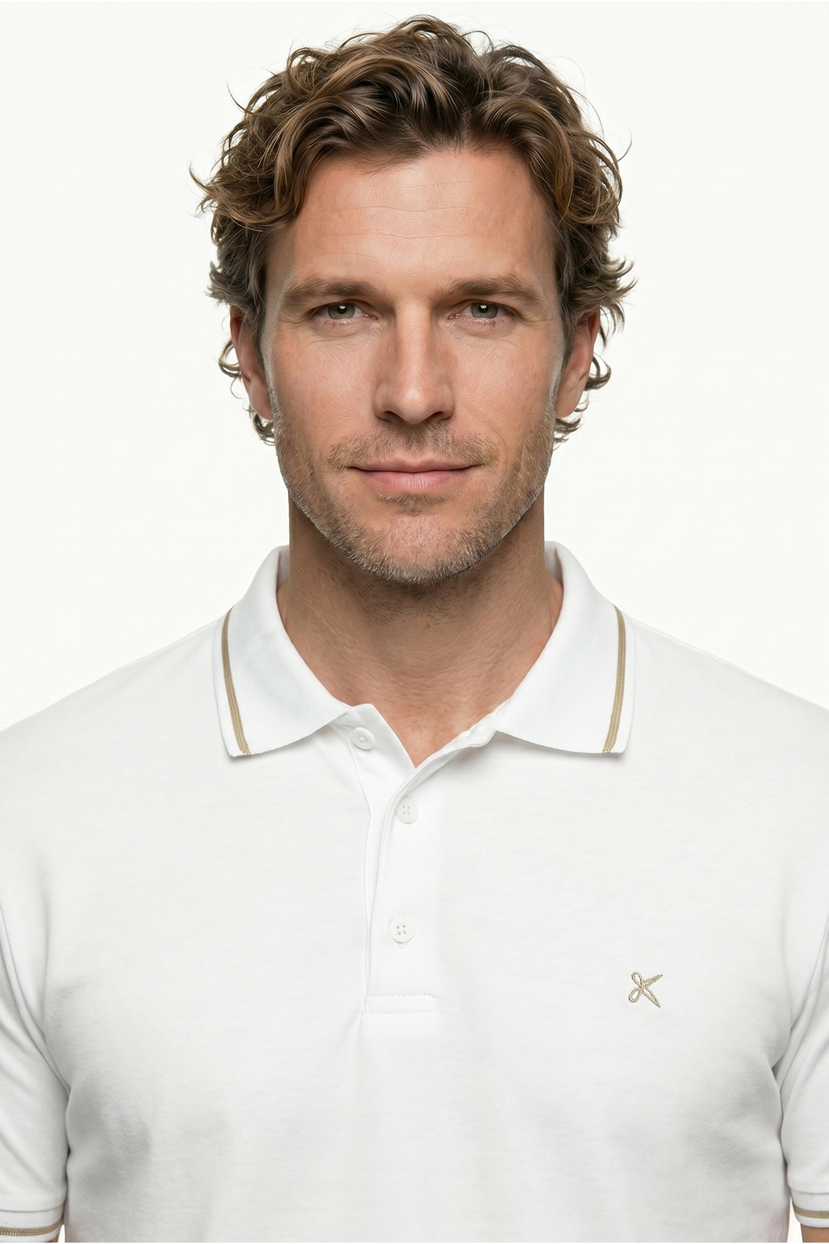 Kiğılı Polo Yaka Slim Fit Yumuşak Dokulu Nakışlı Pamuklu Likralı Esnek Tişört görsel 3