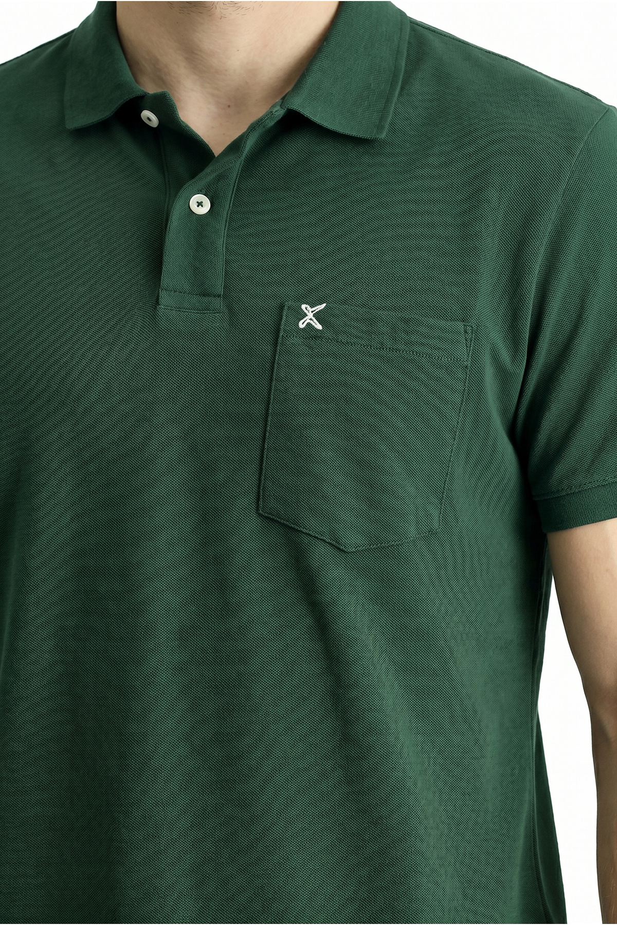 Kiğılı Polo Yaka Regular Fit Cepli Nakışlı %100 Pamuk Tişört görsel 3