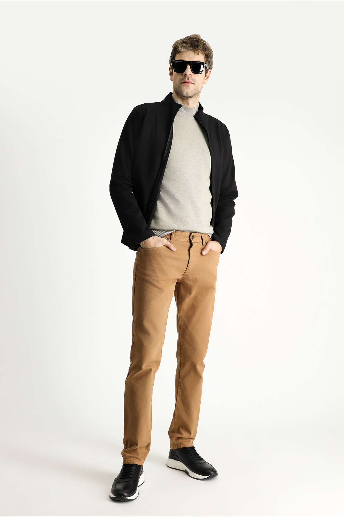 Kiğılı Slim Fit Dar Kesim Likralı Kanvas / Chino Pantolon