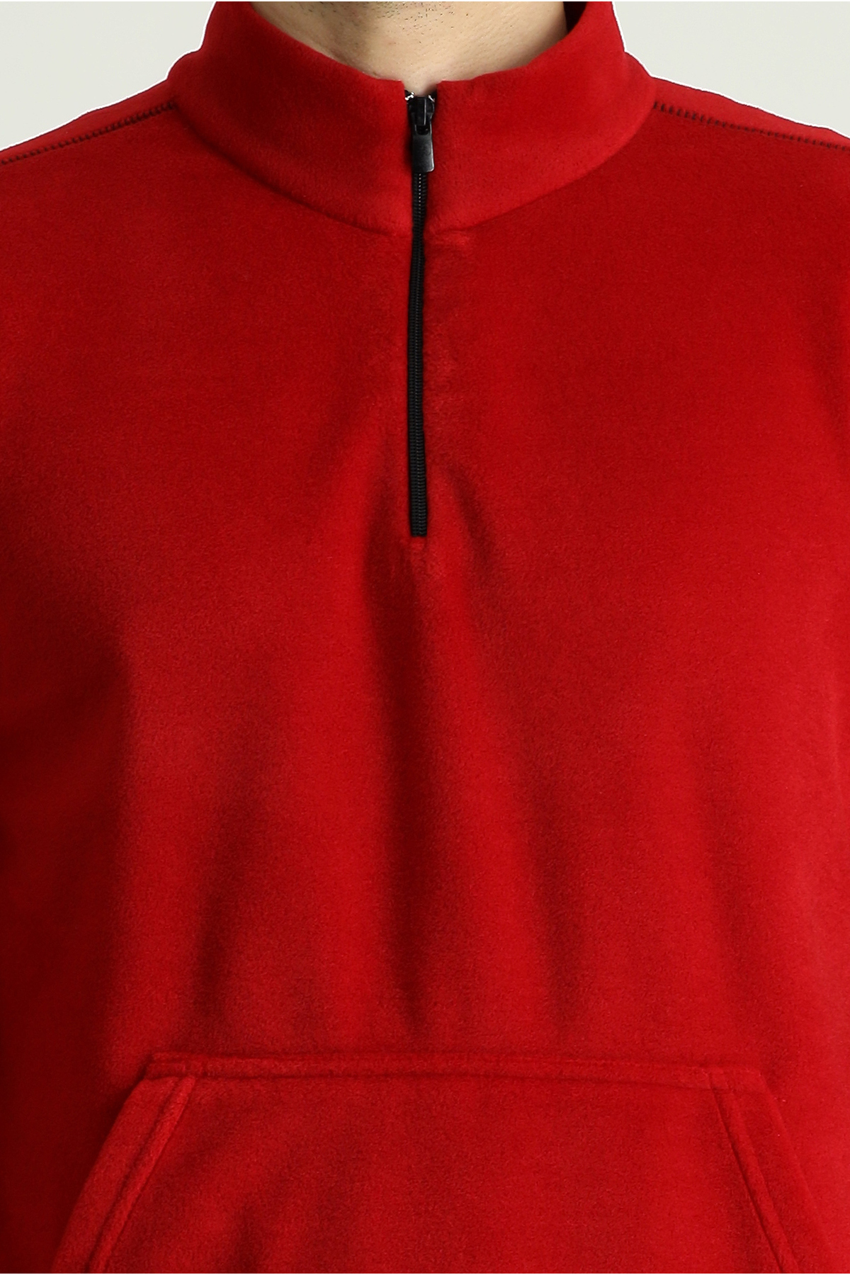 Kiğılı Yarım Fermuarlı Polar Sweatshirt görsel 6