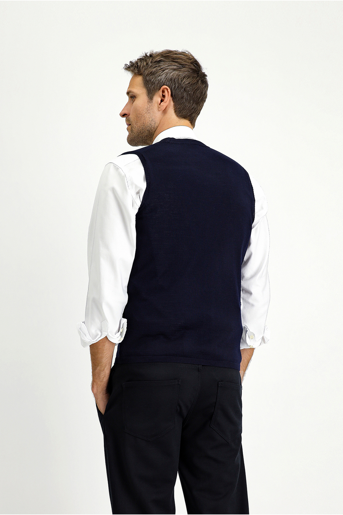 Kiğılı Slim Fit Dar Kesim Yünlü Triko Yelek görsel 5