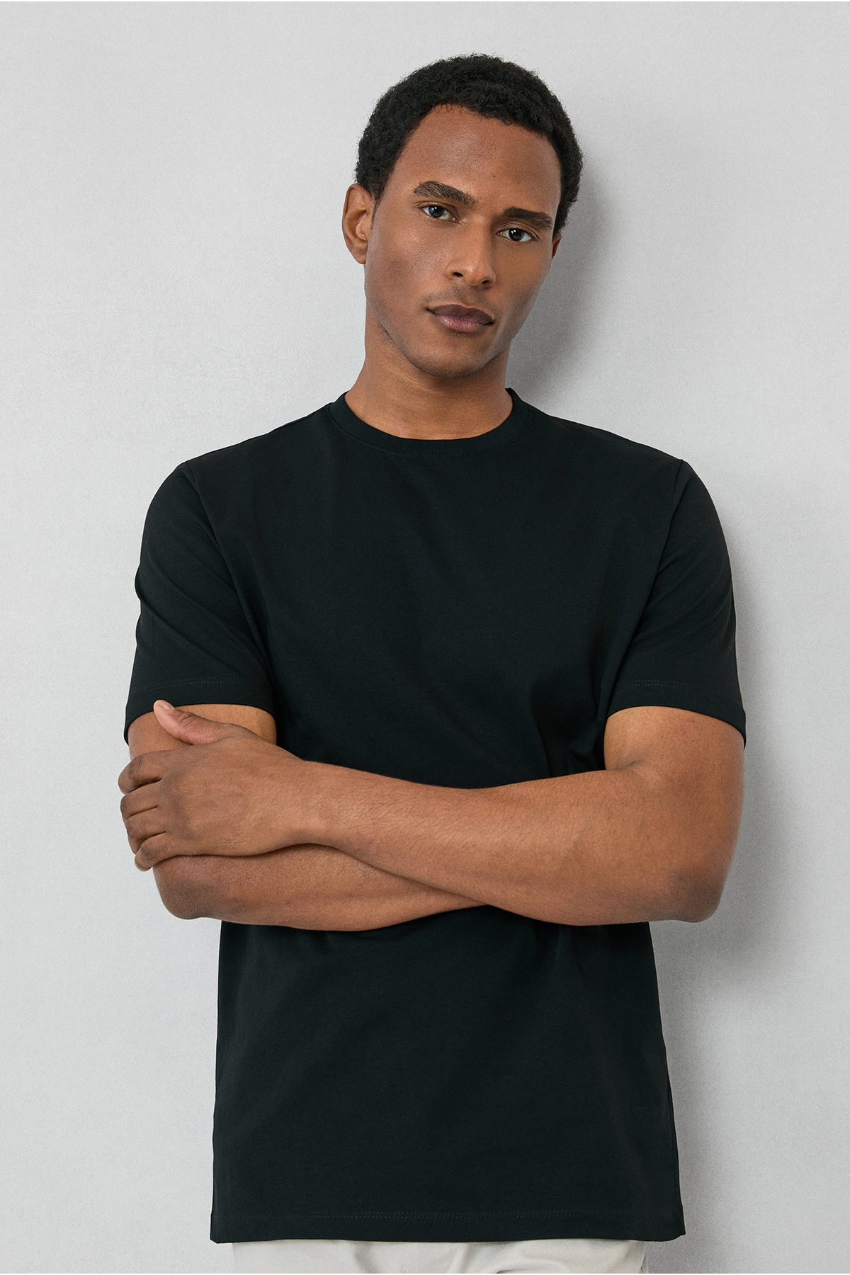 Kiğılı Bisiklet Yaka Slim Fit %100 Pamuk Tişört görsel 3