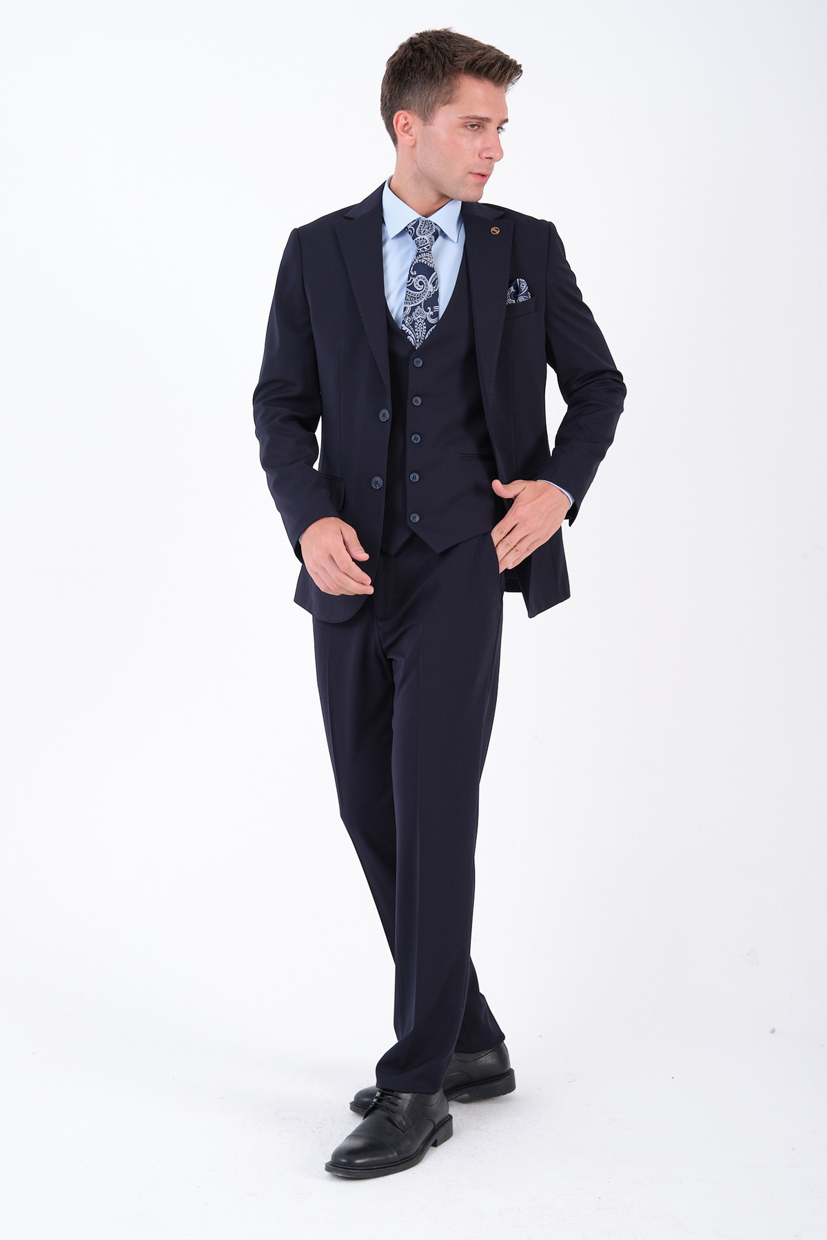 The Tailor Classics Erkek 3'lü Takım Elbise - Erkek Ceket Pantolon Yelek görsel 7