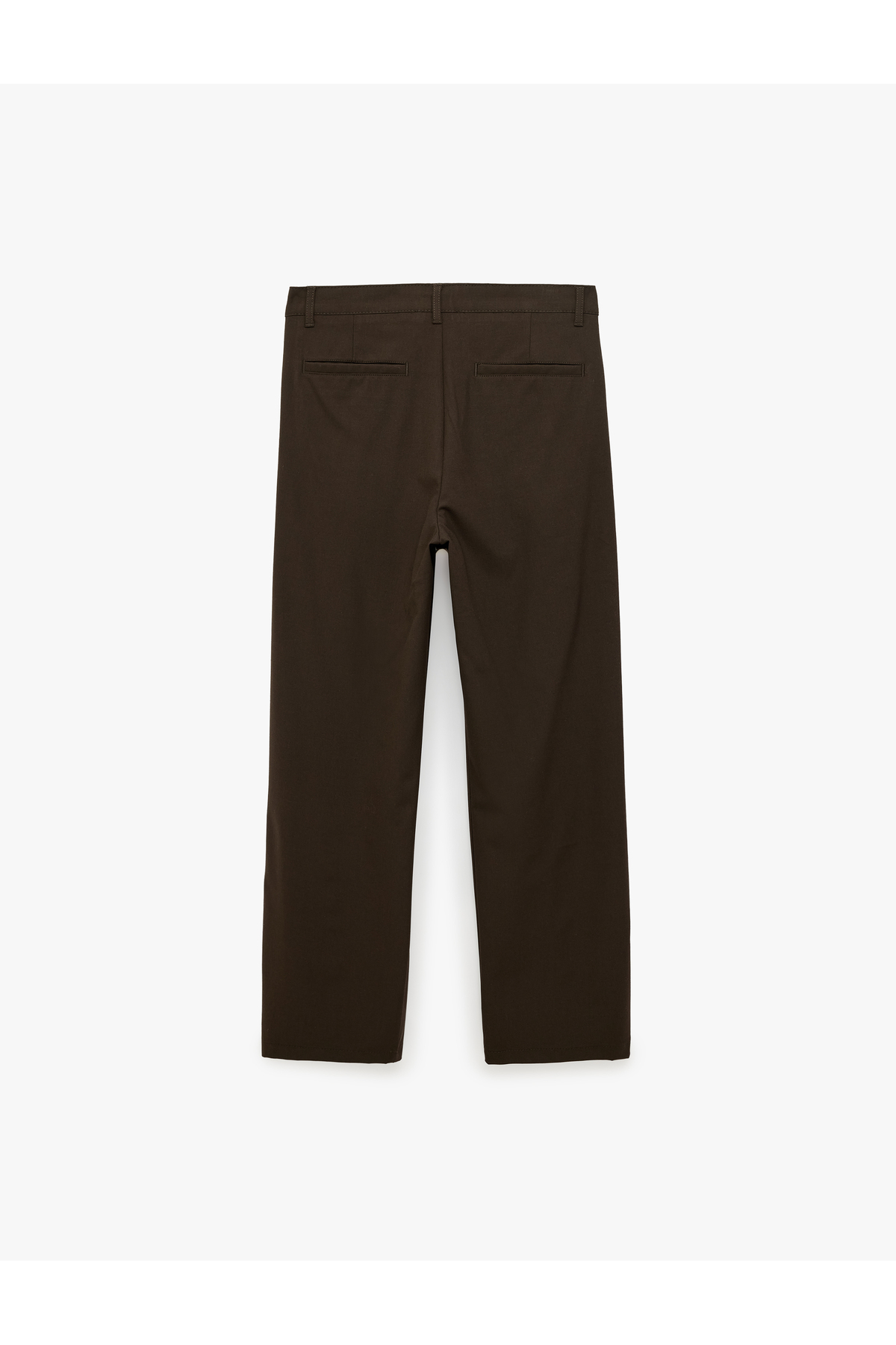 Regular Fit Viskon Karışımlı Cepli Pileli Kumaş Pantolon — قهوه‌ای 7WAM40018HW — تصویر 7 از 8
