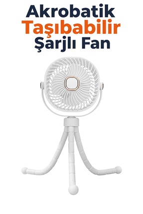 Dexmon Akrobatik Taşınabilir Şarjlı Fan 3 Kademeli USB Tripod Ayaklı Mini Van...