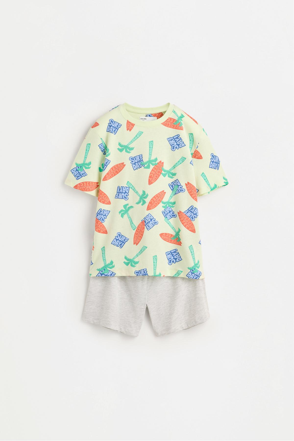 Patterned short pajama set