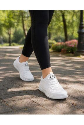OUTLET41 Hafif Rahat Kadın Beyaz Günlük Yürüyüş Sneaker Spor Ayakkabı