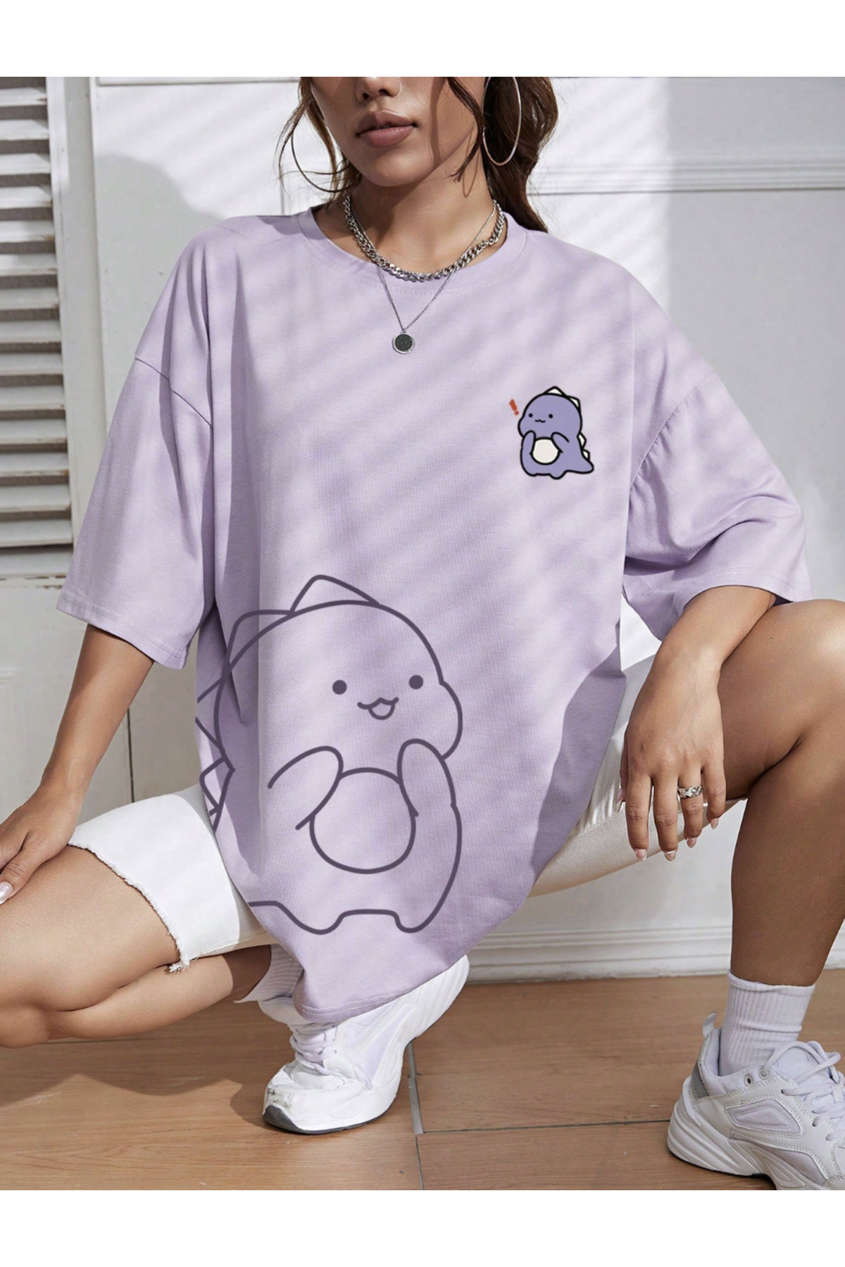 COHERENT Unisex Erkek/Kadın ŞİŞMANDINO Özel Baskılı Oversize Pamuklu T-Shirt