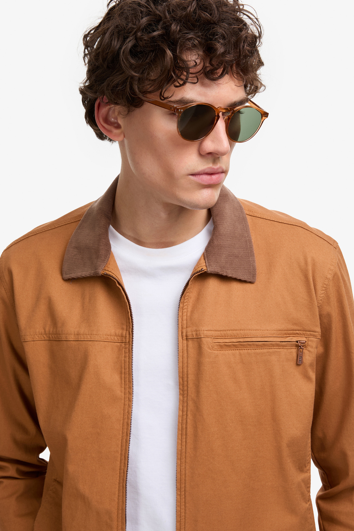 Erkek Camel Gömlek 50308359-VR233 — قهوه‌ای — تصویر 2 از 7