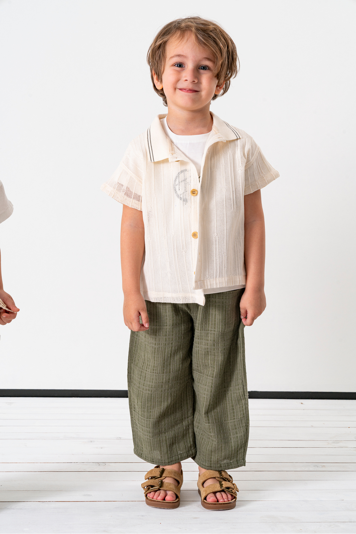 Boys Knitwear 3-Piece Summer Set with Knitted Shirt