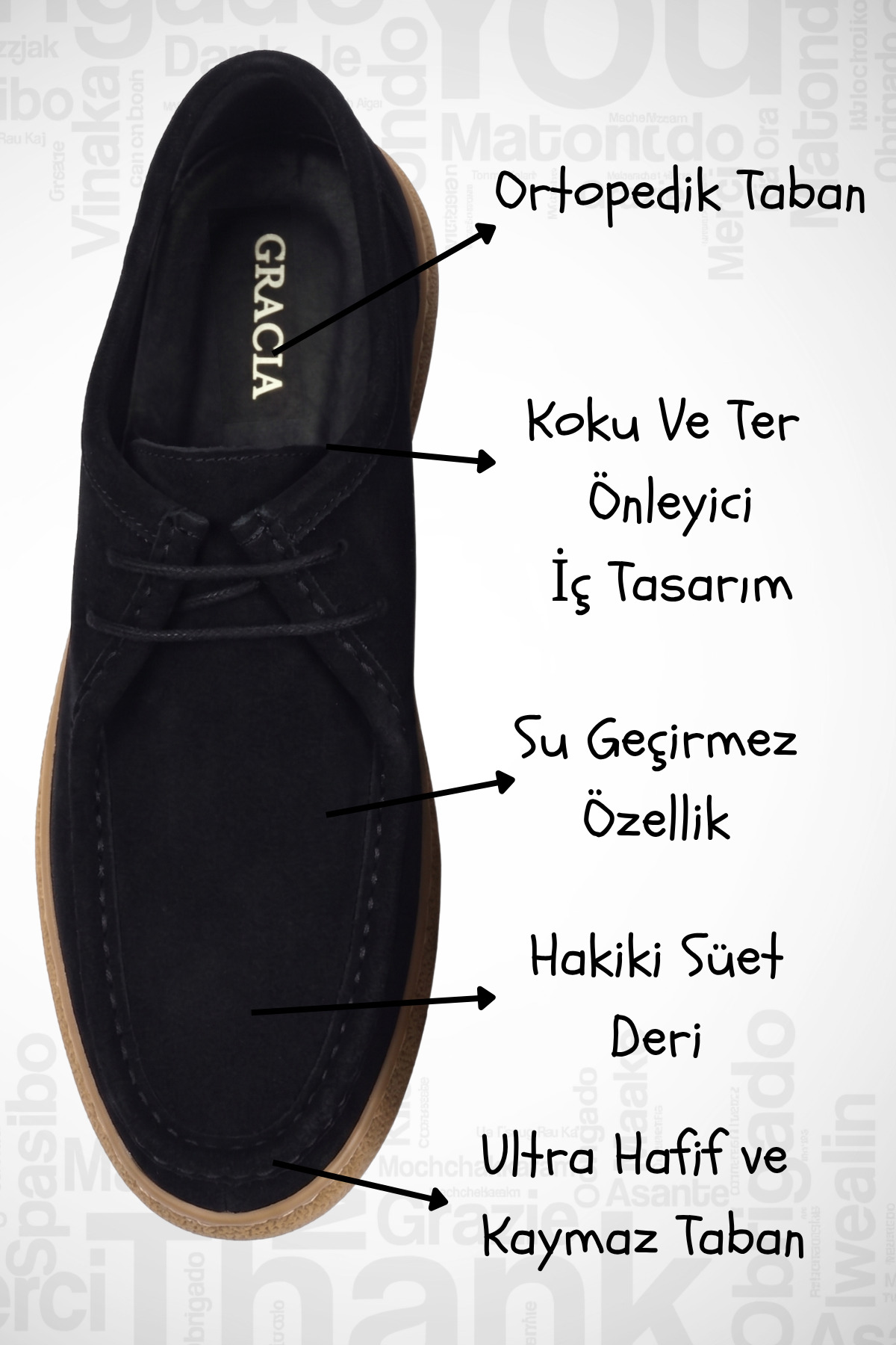 ALTA GRACIA GRACIA Hakiki Süet & Nubuk Deri Erkek Günlük Ayakkabı görsel 5
