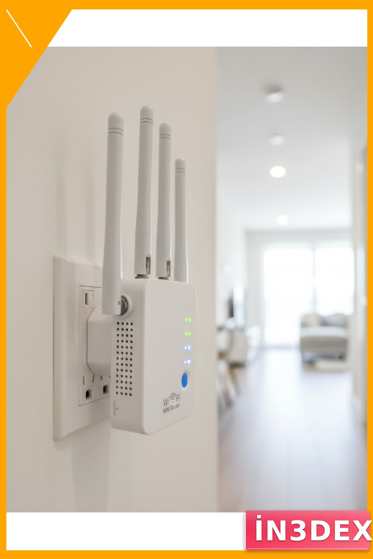 4 Antenli WiFi Güçlendirici Sinyal Genişletici Kapsama Artırıcı