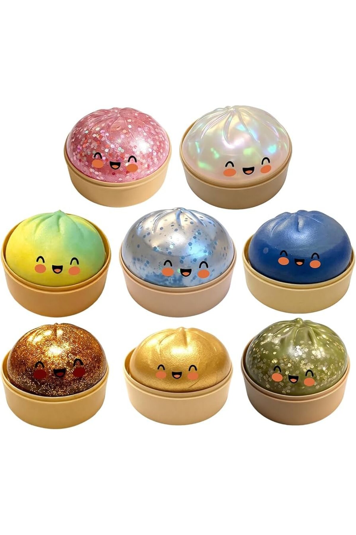PopŞeker Squishy Dumpling Gizemli Renkli Squishy - Küçük Boy (7x7