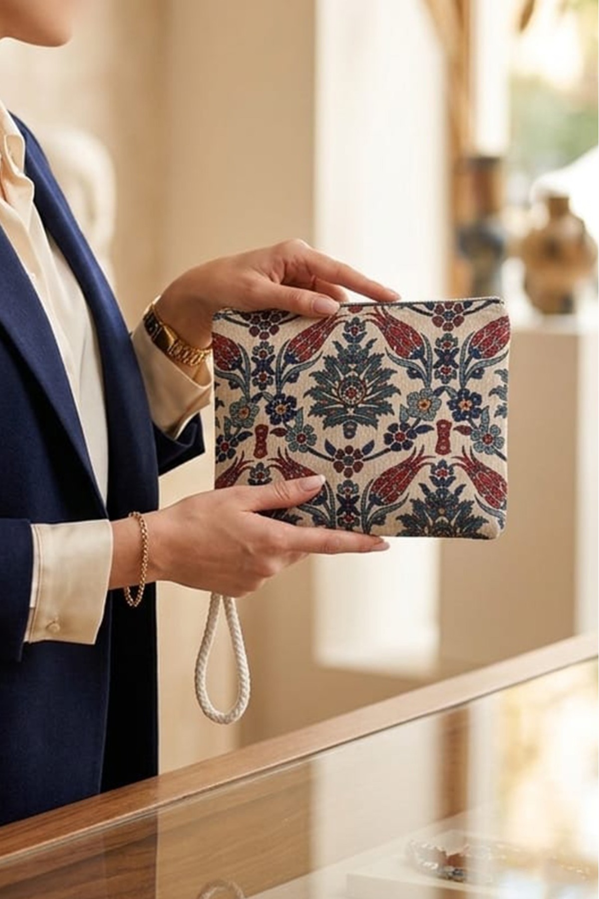 CLUTCH Osmanlı Motifli Orta boy Goblen El çantası
