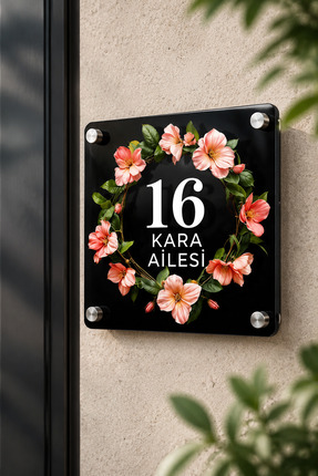 JHAAR Kişiye Özel Pleksi Kapı İsimliği – Modern & Lüks UV Baskılı Dekoratif K...