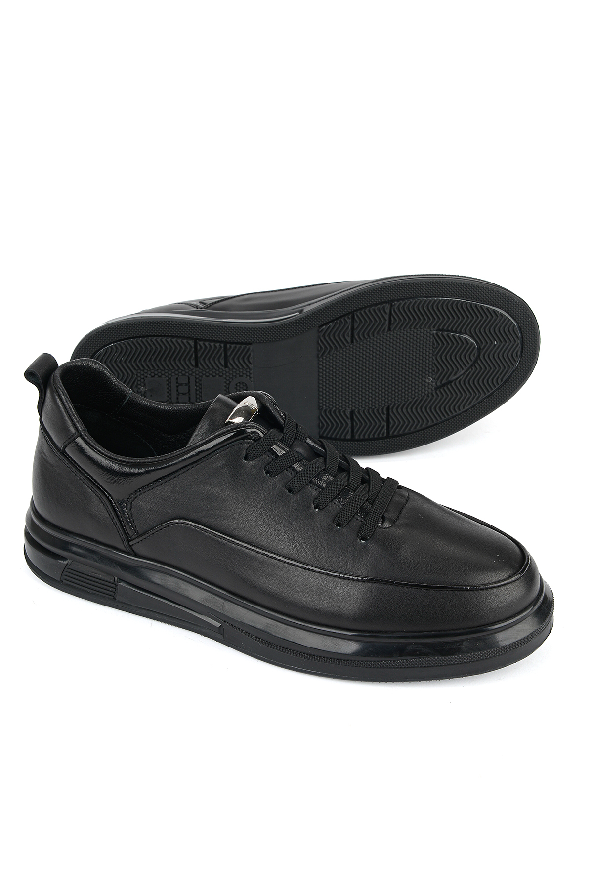 Ziya , Erkek Hakiki Deri Sneaker 1611037Z2583 Siyah görsel 4