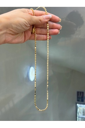 XUPING JEWELRY 14K Kuyum İşi Pul Ezme Zincir 60 cm