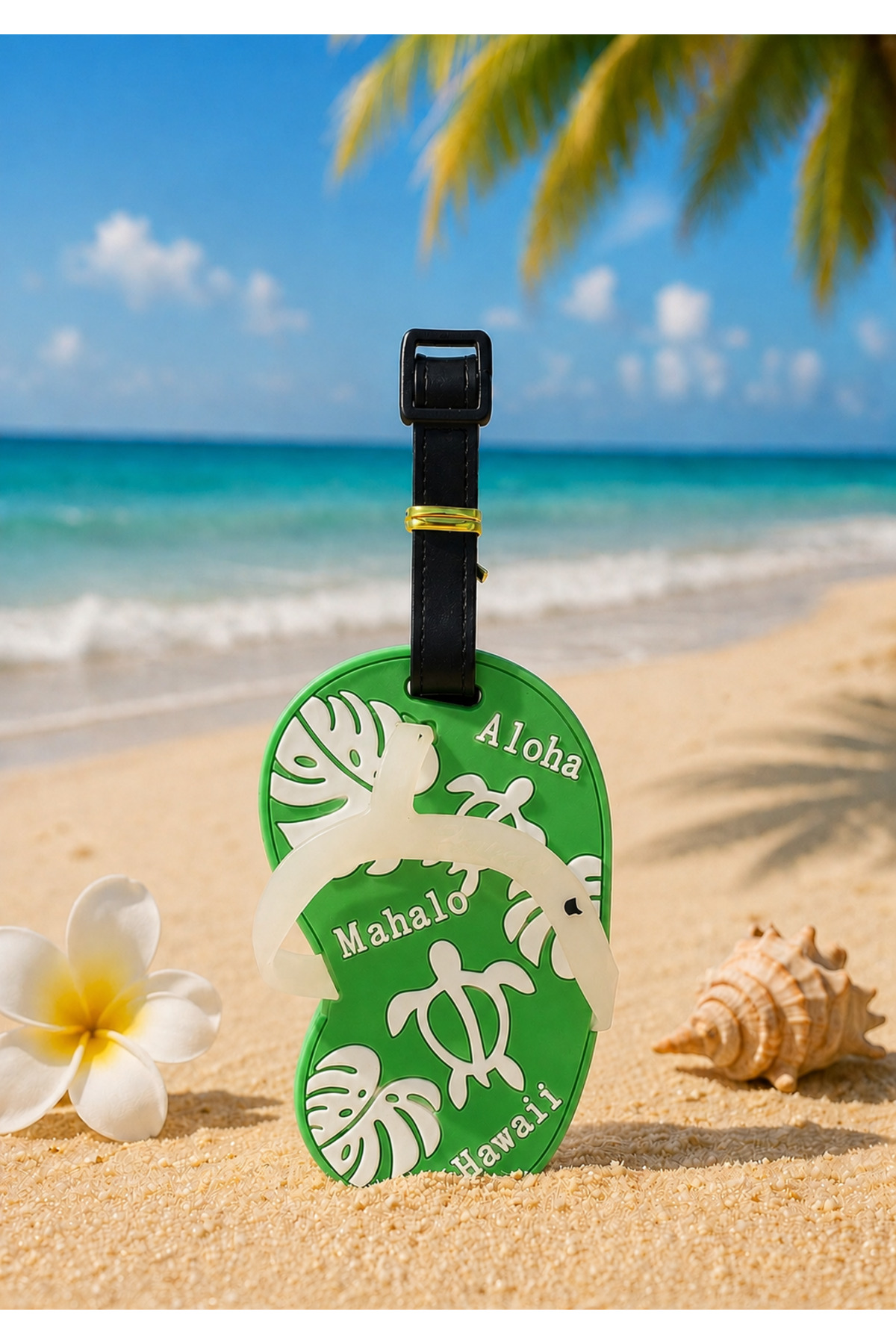 Boldy Slipper Figured Luggage Tag - Flip-Flop Suitcase Tag