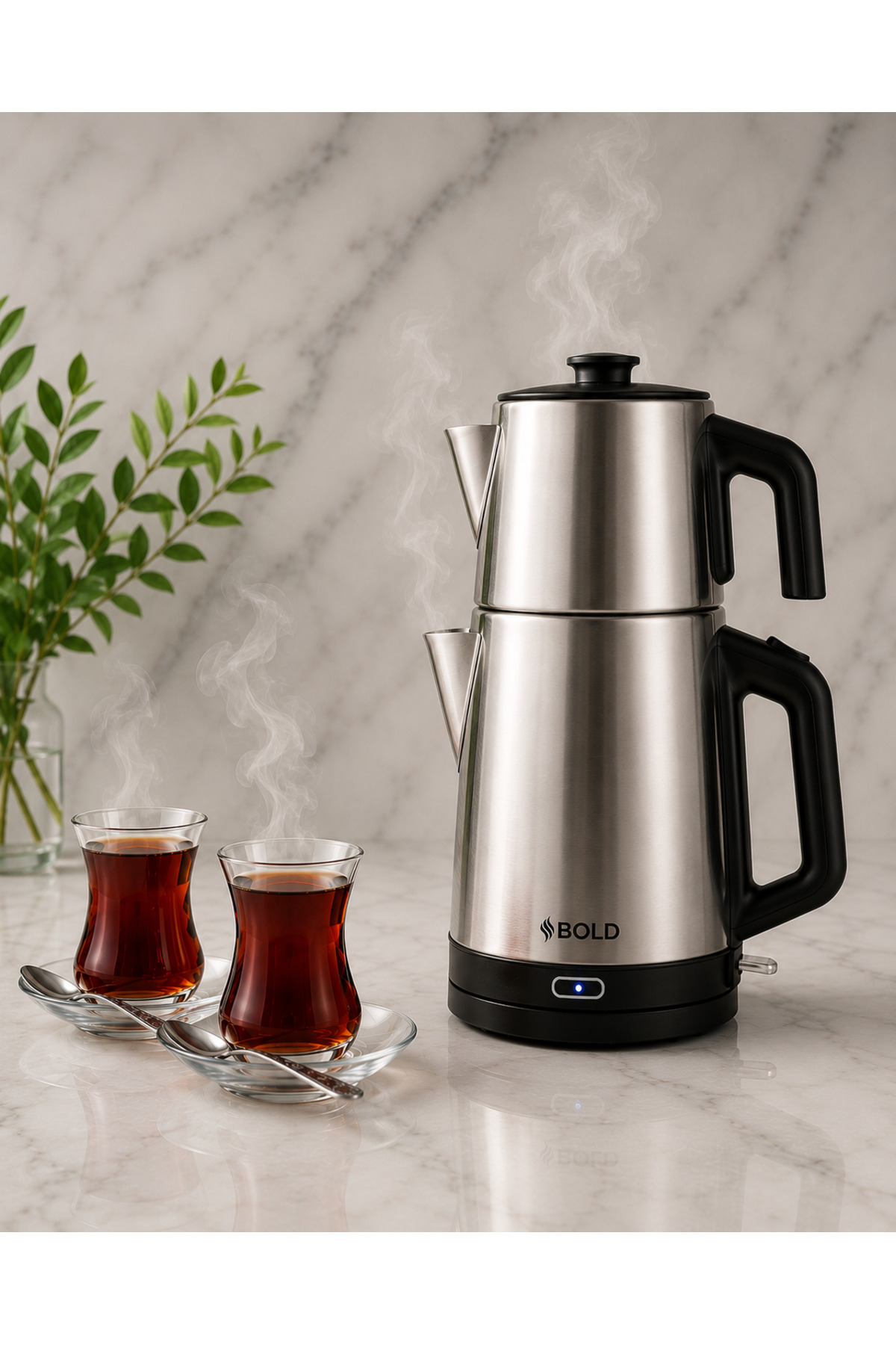 BOLD Işıklı Çelik BTM-011 Çay Makinesi