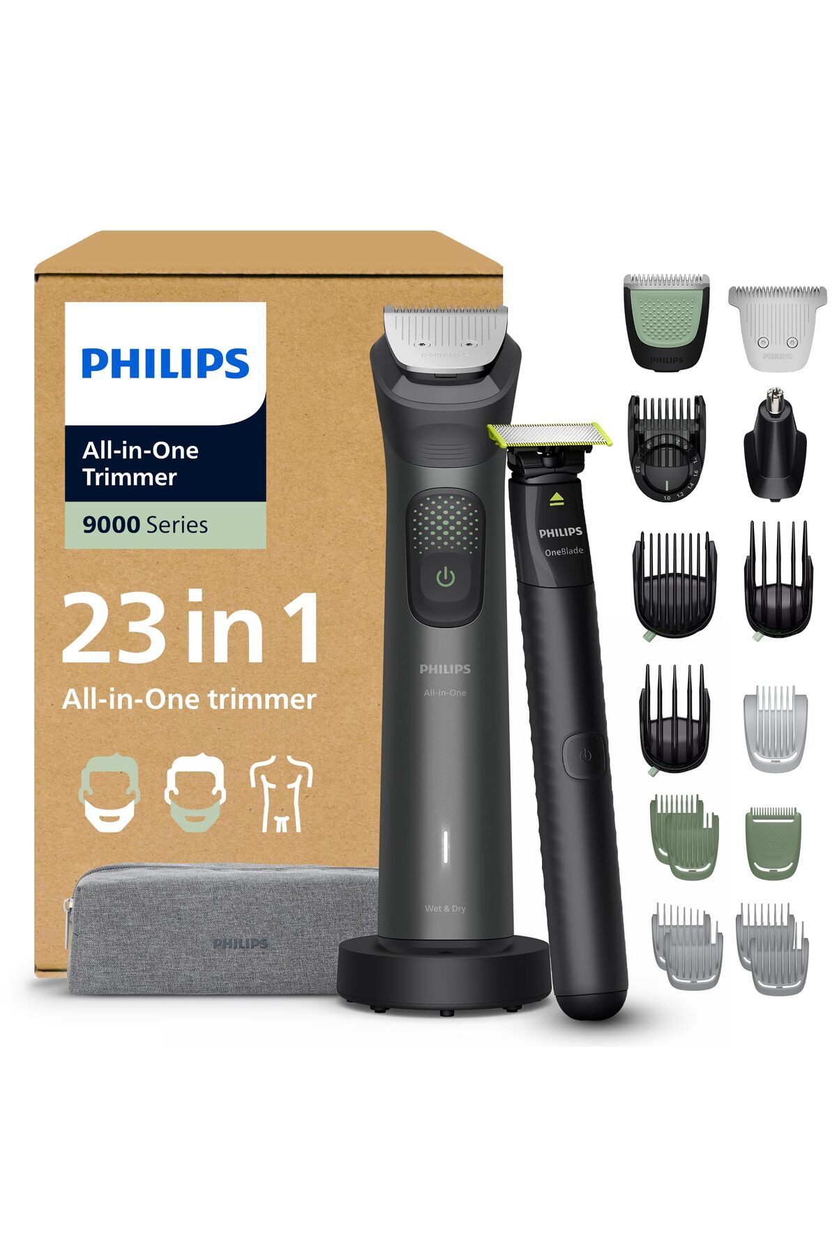 Philips Multigroom Series 9000 Hepsi Bir Arada 23 parçalı sakal