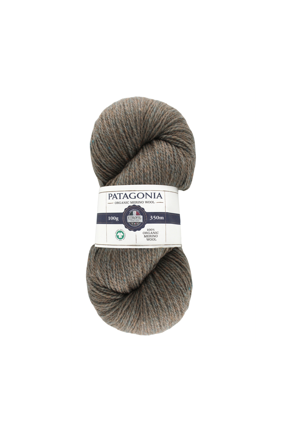 Patagonia Knitting Yarn Grizzled Grey 100% Organic Merino Wool 100g 350m (77215)