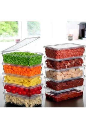FERA 10 Adet 1 Litre Kilitli Saklama Kabı