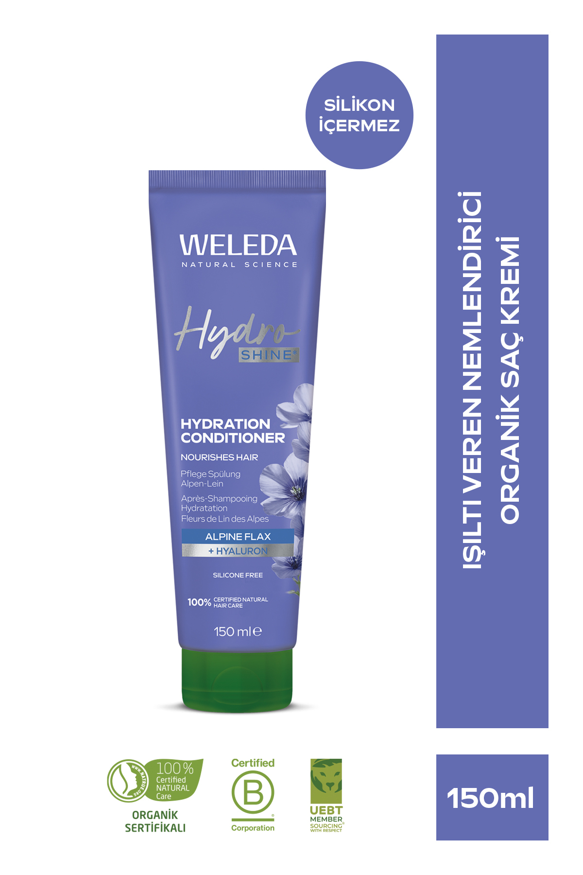 Weleda ولدا نرمکننده موی مرطوبکننده ارگانیک و براقکننده هیدارتیشن ۱۵۰ میلیلیتر — 49560