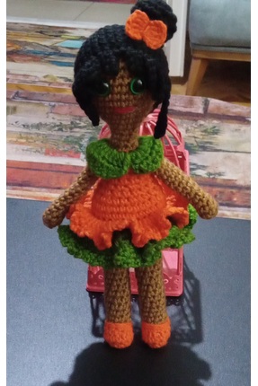 Şah Marine Amigurumi siyahi oyuncak bebek