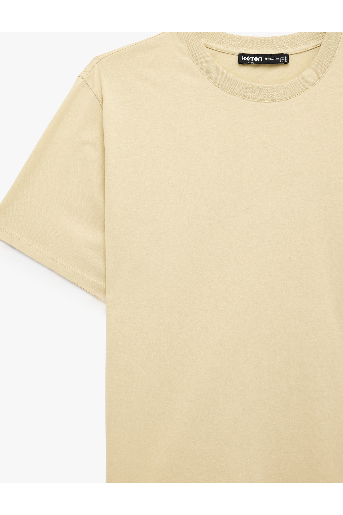 Koton Pamuklu Kısa Kollu Bisiklet Yaka Slim Fit Erkek Basic Tişört görsel 7