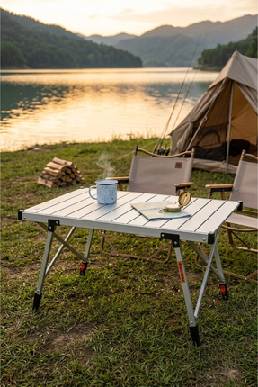 Baycamp Alüminyum Katlanır Büyük Boy Kamp Masası Y:72XG:89XD:49 cm