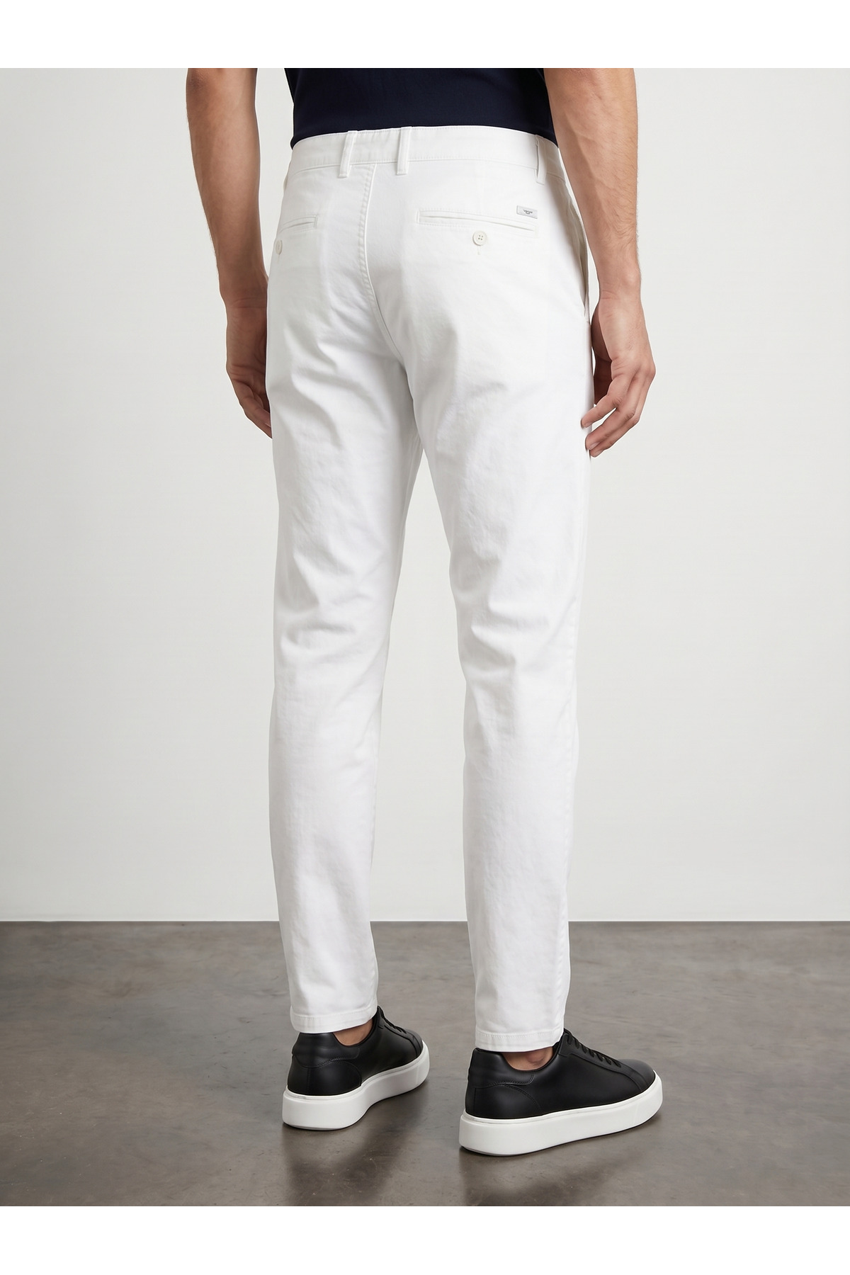 BASEL.CO Basic Şık Chino Keten Pantolon görsel 5
