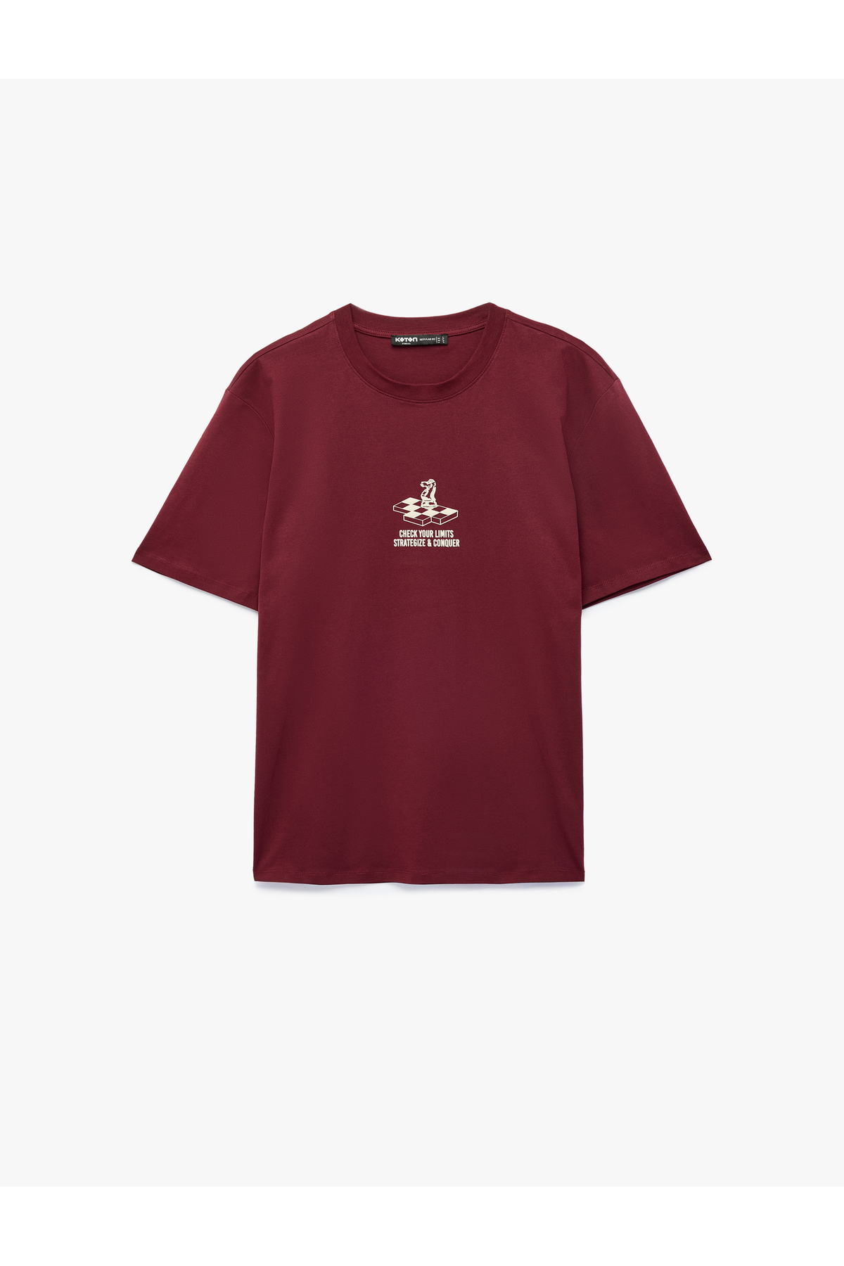 Koton Regular Fit Short-Sleeved Crew Neck Cotton Printed T-Shirt