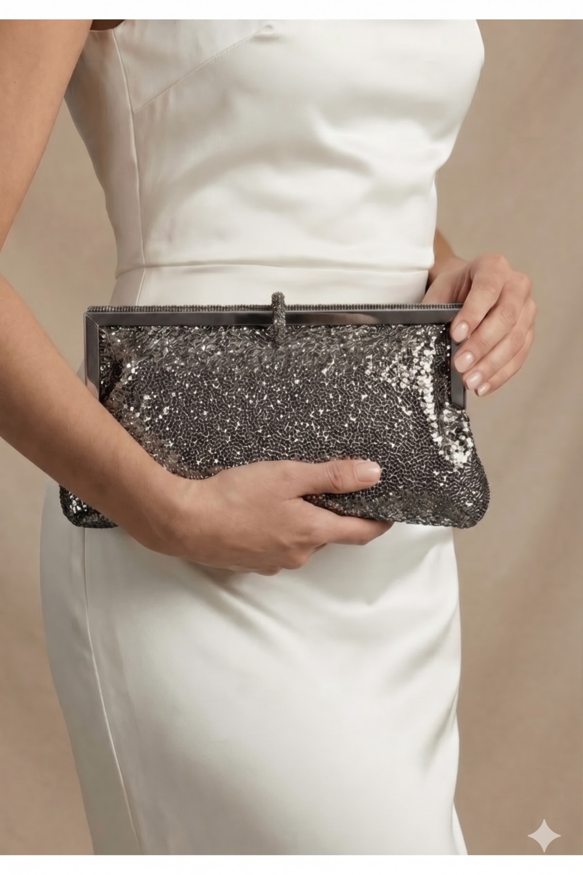 H&D COLLECTİON Kadın Venom Desen Taş Detaylı Cüzdan Clutch Model Portföy Özel Gün Ve Abiye Çanta görsel 4