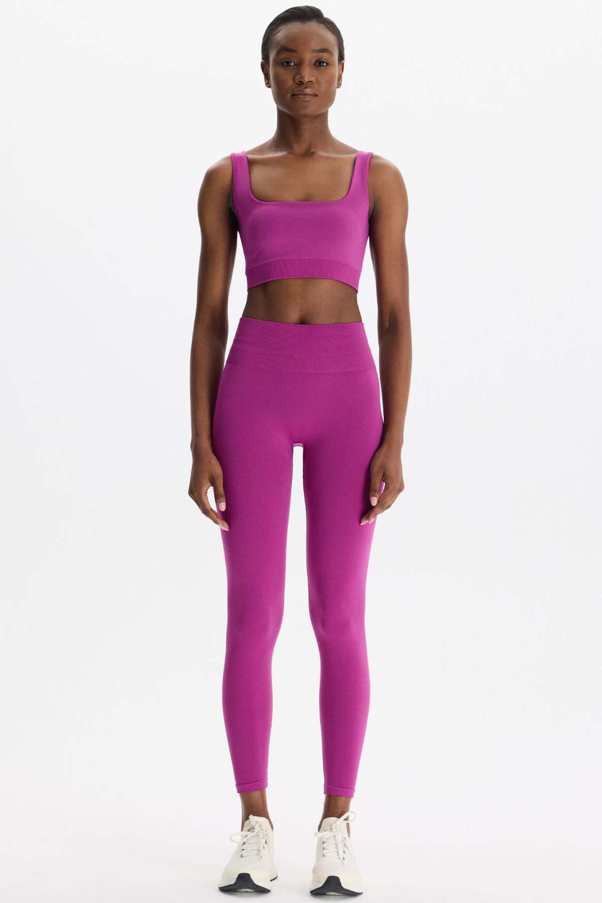 COMEUP Basic Spor Hafif Tayt Magenta