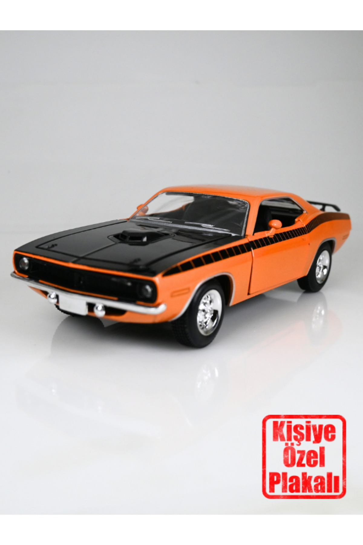bebeym Plymouth 1970 AAR 'Cuda Metal Model Araç 1:24 Ölçek