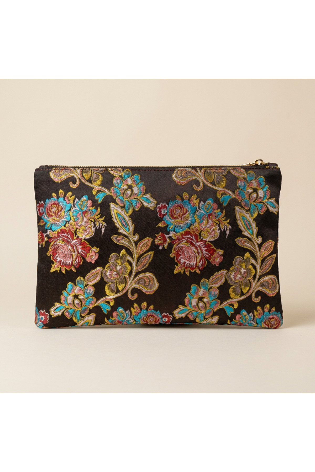 Letafia Valley Etnik Desen Saplı Clutch Çanta Siyah görsel 2