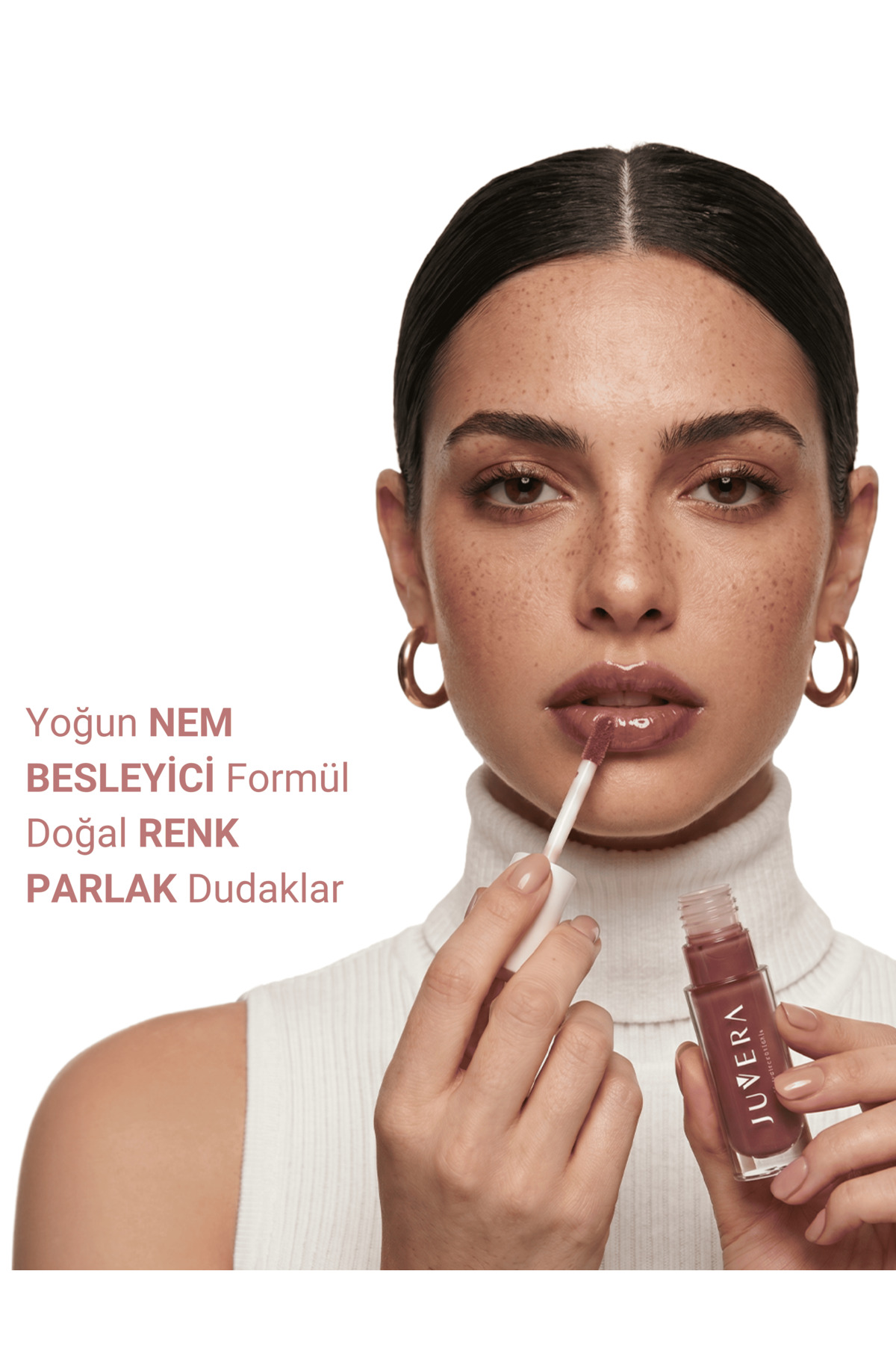 Lip Gloss | Nemlendirici Etkili Renkli Dudak Parlatıcısı Peach | Lip Gloss Peach 3 in 1 - NO 101 — صورتی 100 07 002 — تصویر 5 از 8