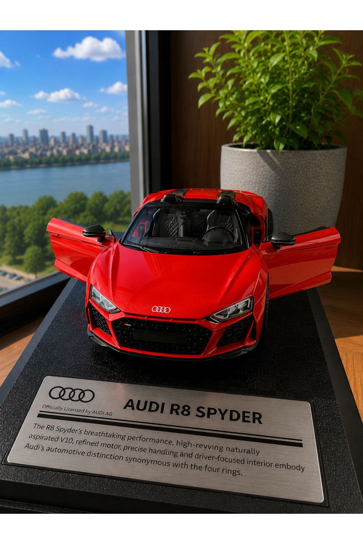 scntoys AUDİ R8 Spyder Diecast Model Araba 1:26 Ölçek Kutulu Özel