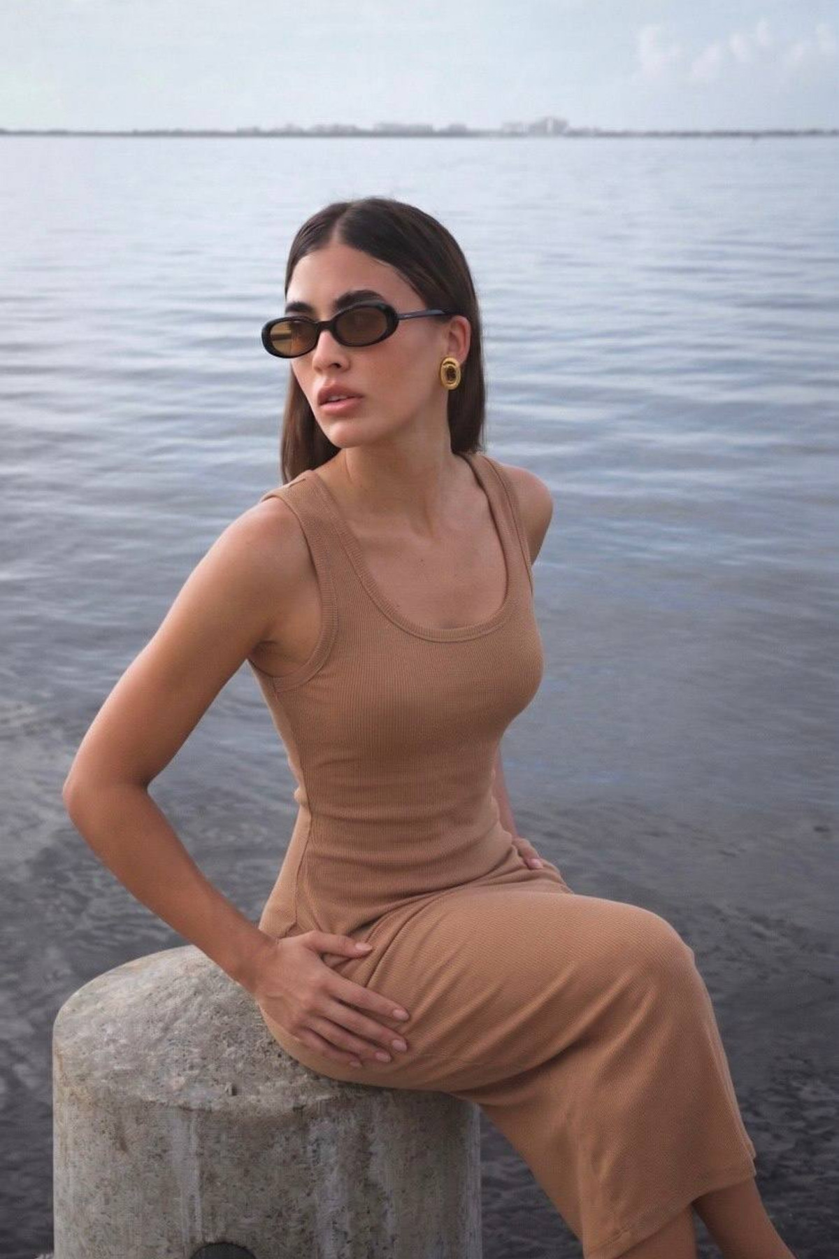 Women's Camisole Long Dress with Thick Strap