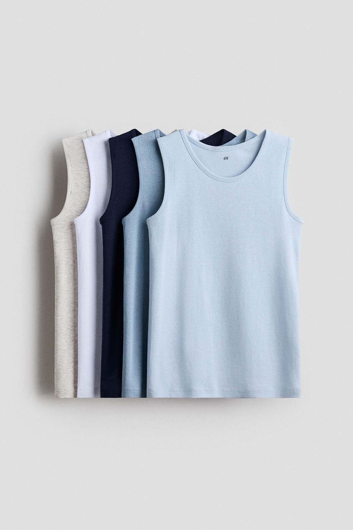 H&M 5-pack cotton vest tops