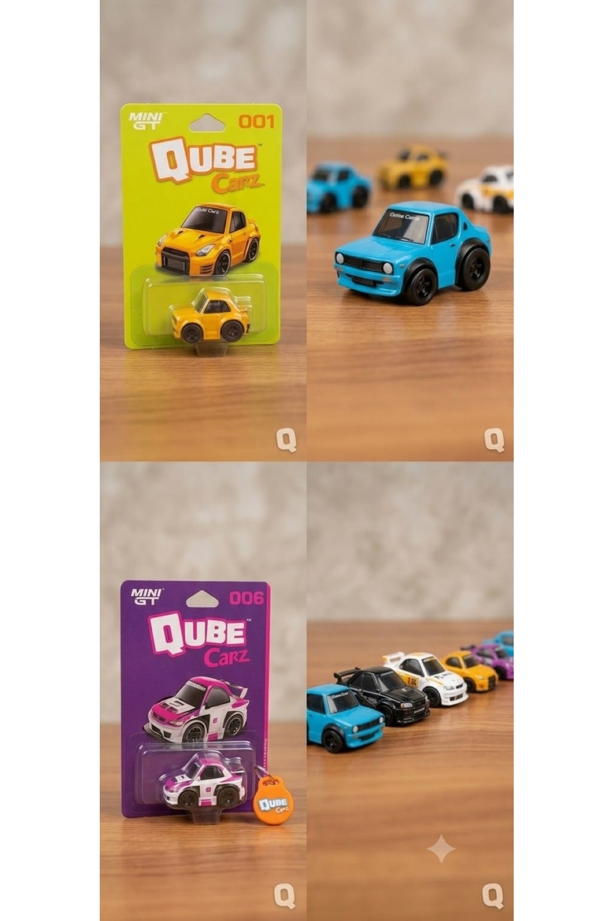 TOYTOPIA Mini GT Qube Carz 6 Araç set (kapalı koli chase çıkabilir