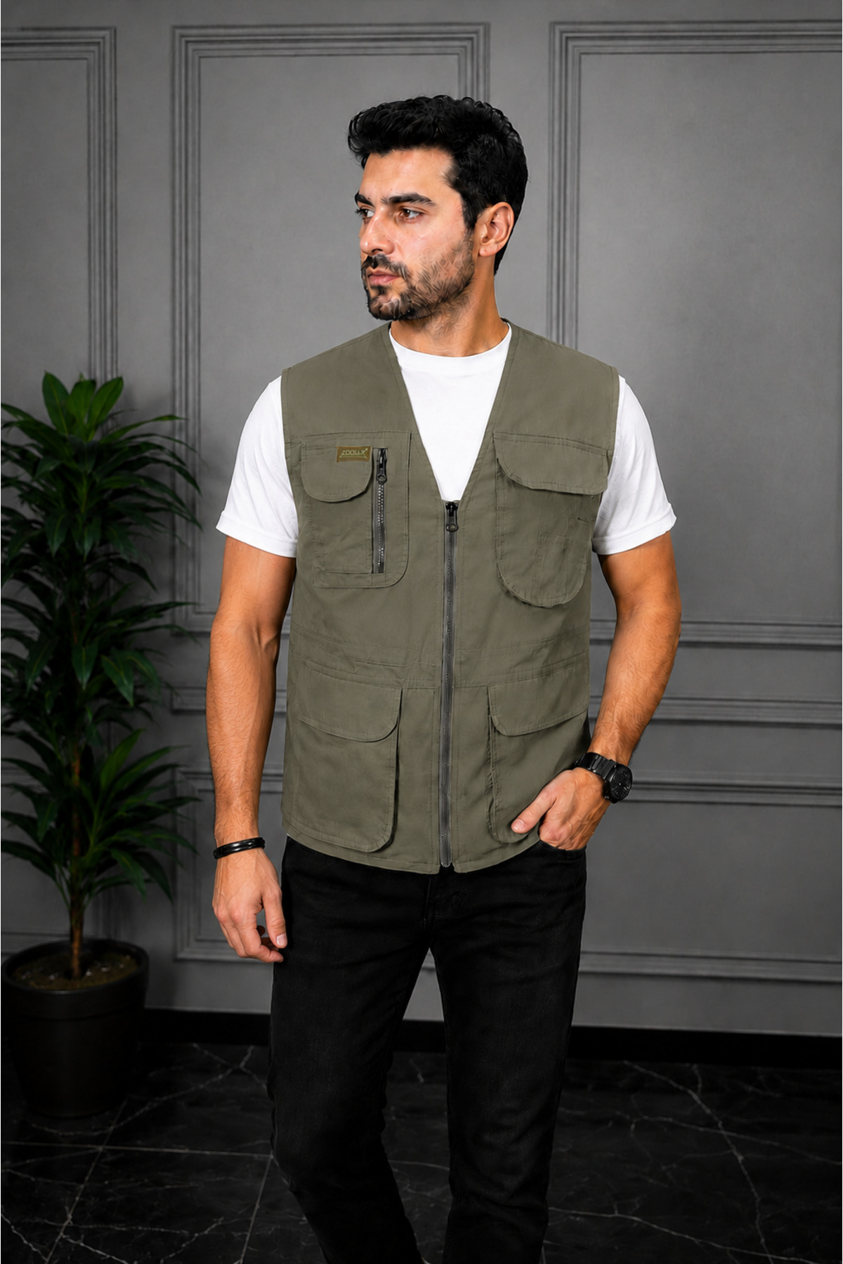 MODMEN Erkek Avcı Yeleği Erkek Outdoor Yelek Erkek Yelek