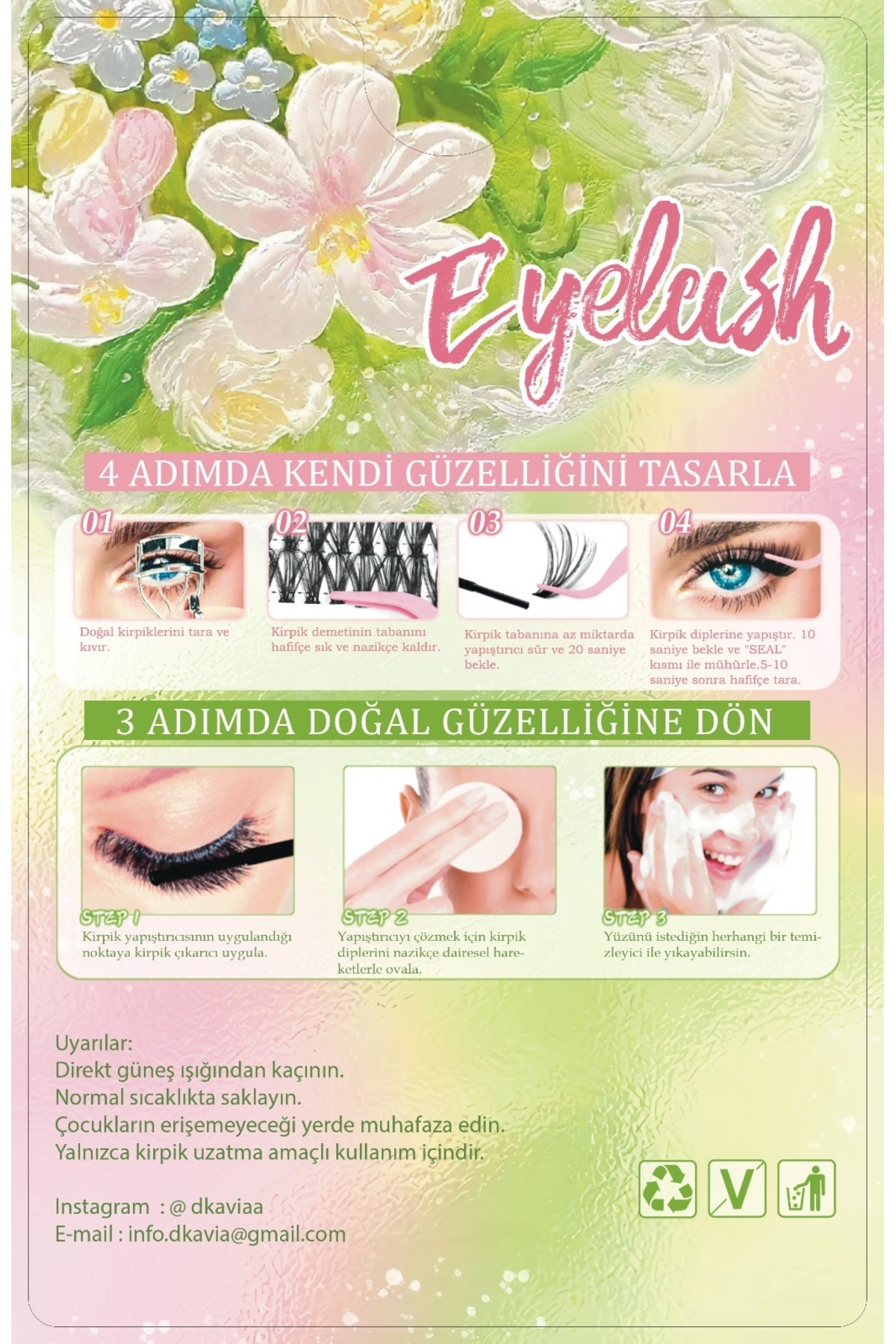 Anime/Manga Stil Profesyonel Kirpik Demetleri, Doğal ve Dolgun Görünüm, +10 Uygulama — DK2607 — تصویر 3 از 3